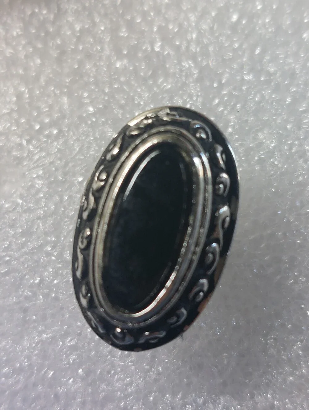 Vintage Estate Silvertone Mens Cufflinks Cabochon Abalone Onyx Style, Lot of 3